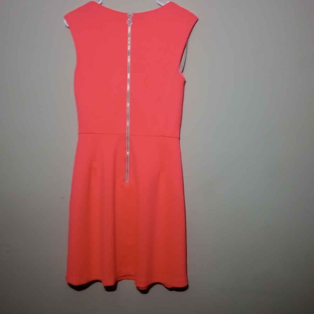 ANTONIO MELANI Vibrant Coral Mini Dress - Picture 3 of 4